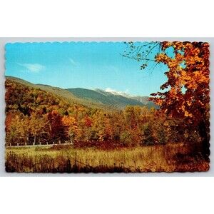 Postcard New Hampshire Pinkham Notch Mount Washington Fall Autumn Vintage 1971